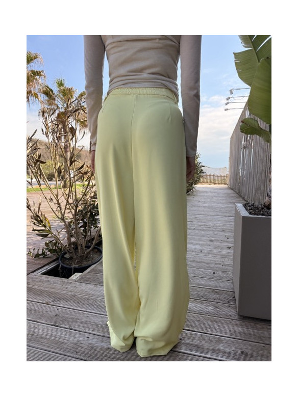 PANTALONI PALAZZO CON ELASTICO LUMINA