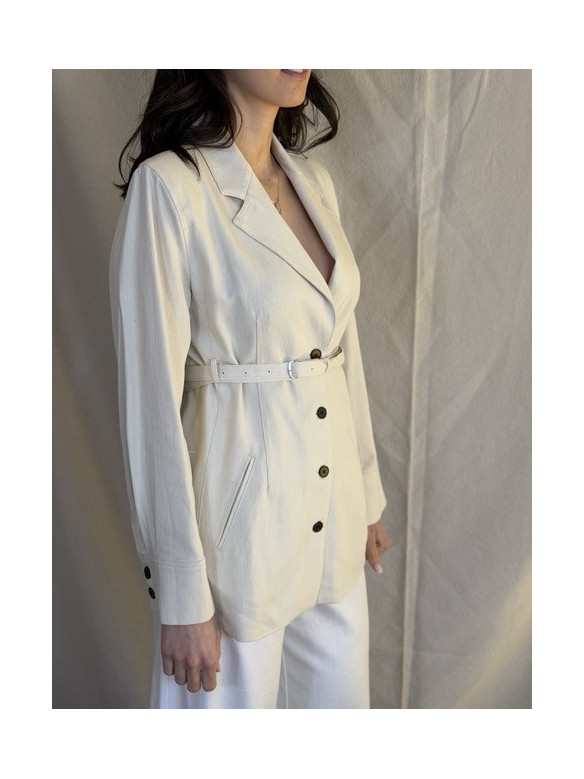 BLAZER COTONE CON CINTURA LUMINA