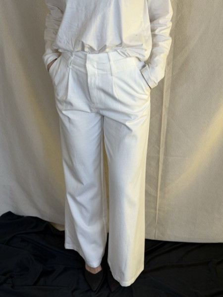 PANTALONE GAMBA LARGA COTONE LUMINA