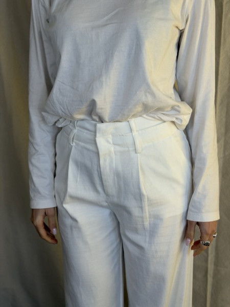 PANTALONE GAMBA LARGA COTONE LUMINA