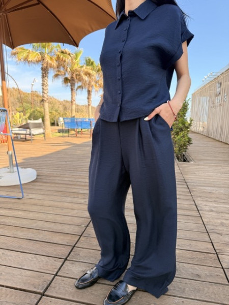 PANTALONI CON PIEGHE EUFORIA