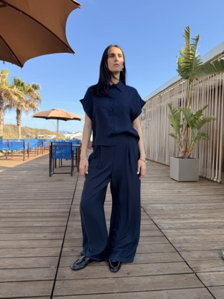 PANTALONI CON PIEGHE EUFORIA
