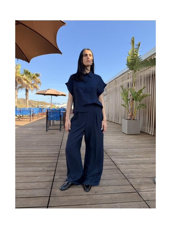 PANTALONI CON PIEGHE EUFORIA