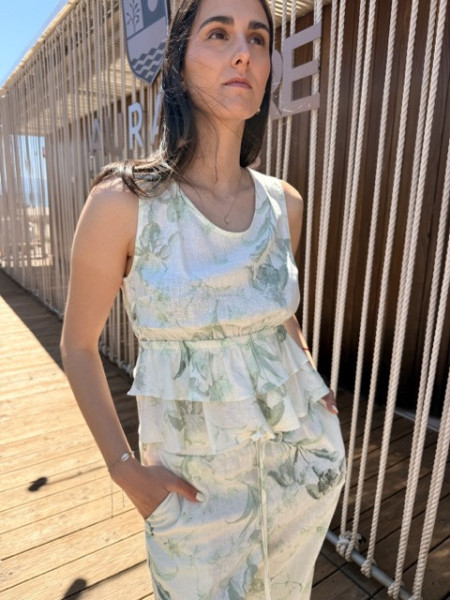 BLUSA CON BALZE FIORI EUFORIA