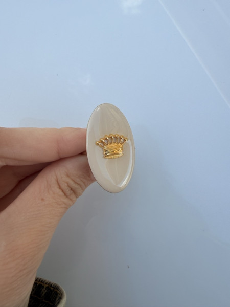 ANELLO CORONA SMALTATO VALIOSO