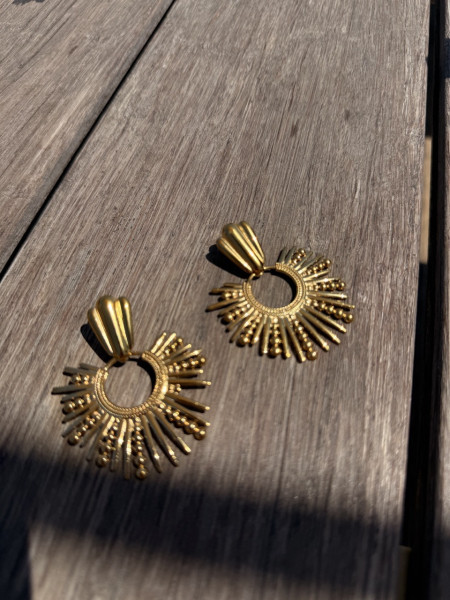 ORECCHINI ORO RAGGIO DI SOLE VALIOSO