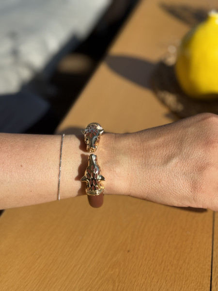 BRACCIALE RIGIDO PANTERA VALIOSO