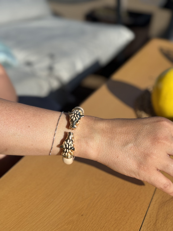 BRACCIALE RIGIDO PANTERA VALIOSO