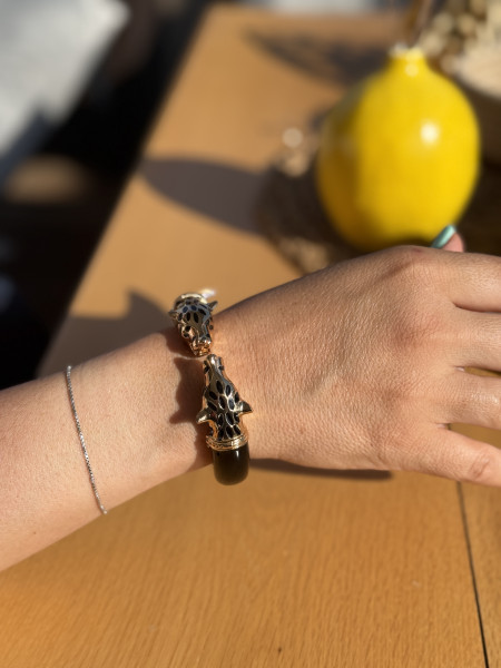 BRACCIALE RIGIDO PANTERA VALIOSO