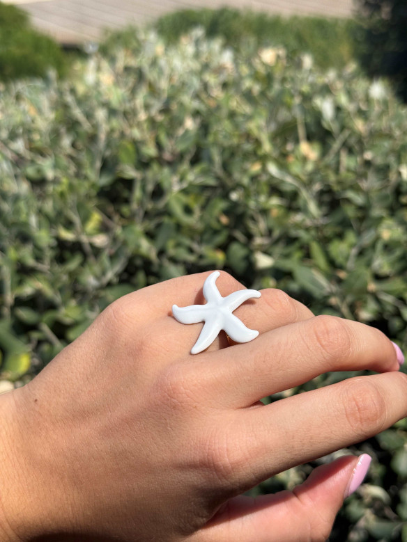 ANELLO STELLA MARINA SMALTATO VALIOSO