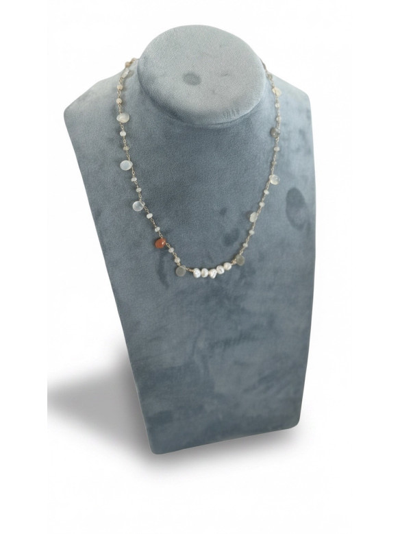COLLANA PIETRE E PERLE BUCCARELLO