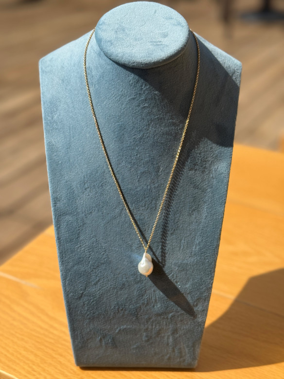 COLLANA CATENA ORO E PERLA BUCCARELLO