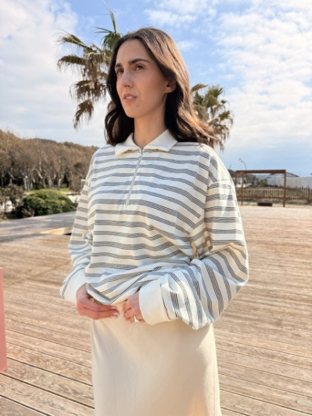 POLO RIGHE E CERNIERA LUMINA