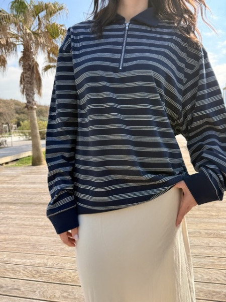 POLO RIGHE E CERNIERA LUMINA