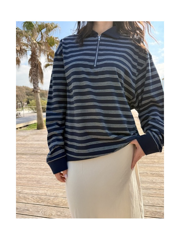 POLO RIGHE E CERNIERA LUMINA