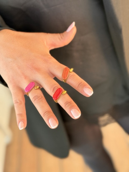 ANELLO ELLISSE SMALTATO VALIOSO