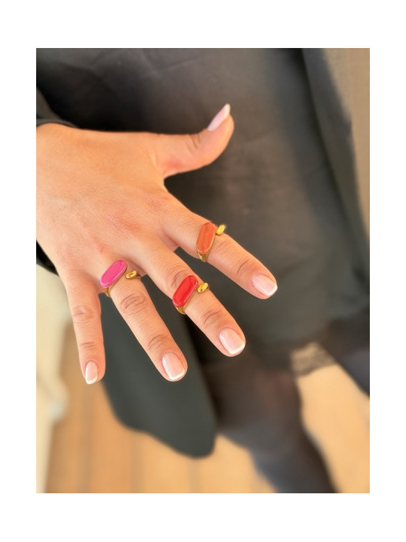 ANELLO ELLISSE SMALTATO VALIOSO