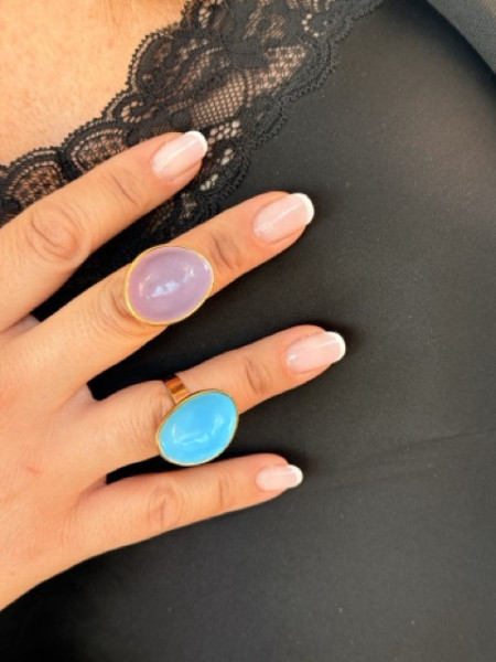 ANELLO COPPA SMALTATO VALIOSO