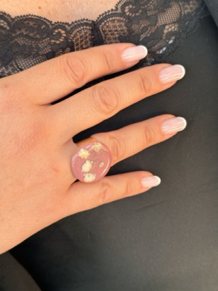 ANELLO FIORI SECCHI SMALTATO VALIOSO