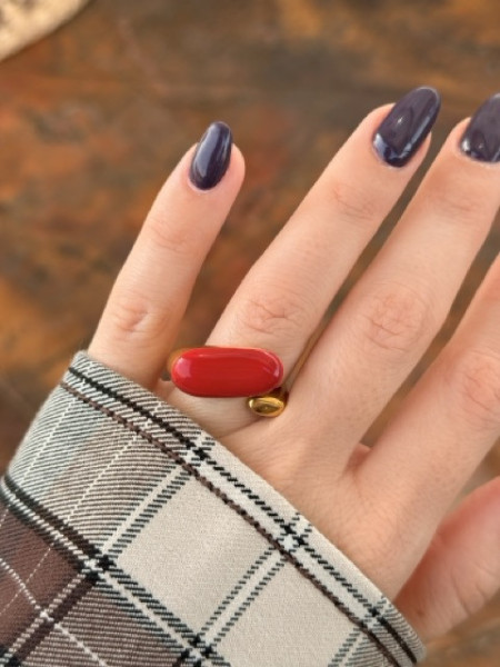 ANELLO ELLISSE SMALTATO VALIOSO