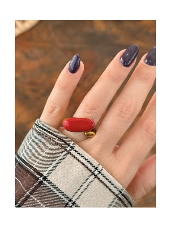 ANELLO ELLISSE SMALTATO VALIOSO
