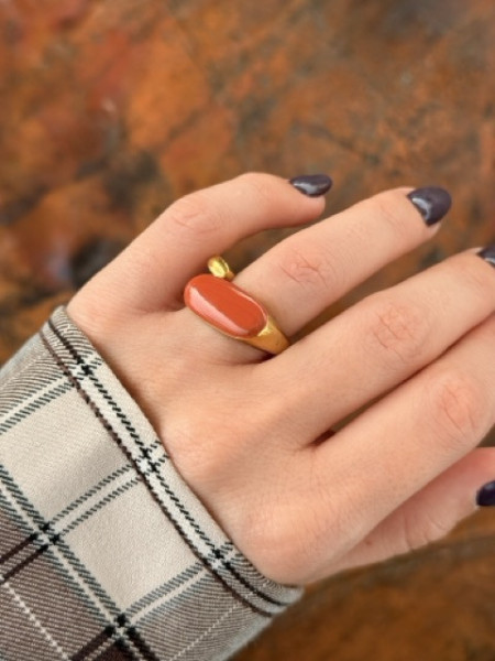 ANELLO ELLISSE SMALTATO VALIOSO