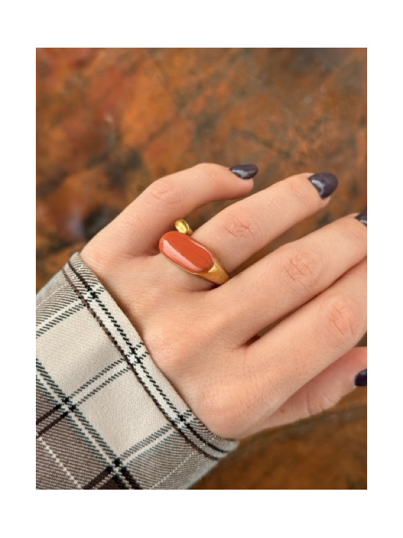 ANELLO ELLISSE SMALTATO VALIOSO