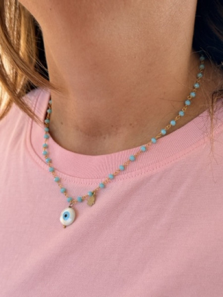 COLLANA OCCHIO LAPILLI