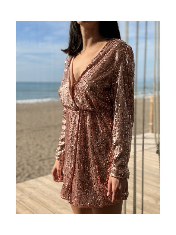 ABITO CORTO MICRO PAILLETTES VUELLES