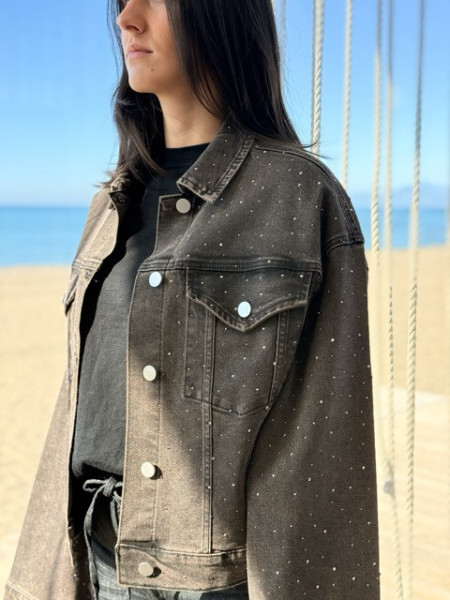 GIACCA JEANS STRASS LUMINA