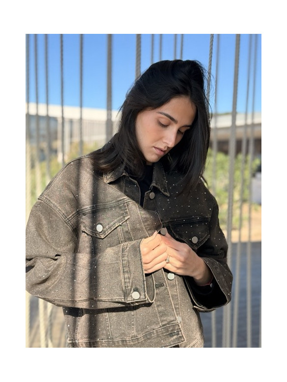 GIACCA JEANS STRASS LUMINA