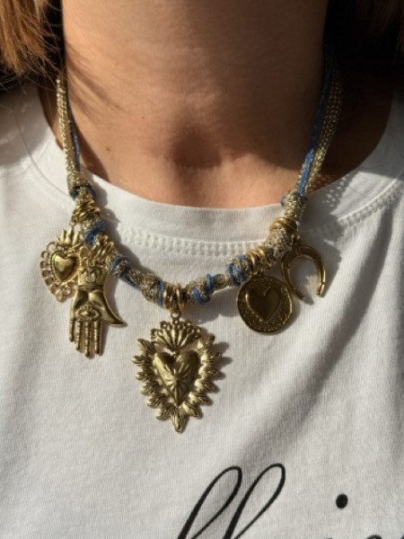COLLANA MAGLIA E CUORE SACRO VALIOSO