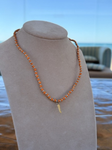 COLLANA PERLINE ECORNO LAPILLI