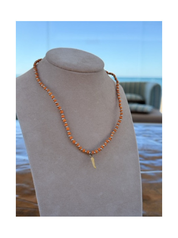 COLLANA PERLINE ECORNO LAPILLI