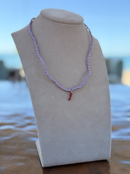 COLLANA PERLINE ECORNO LAPILLI