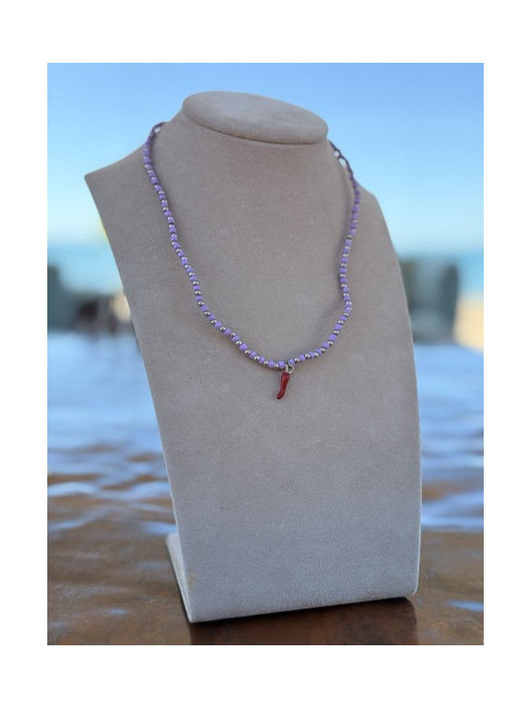 COLLANA PERLINE ECORNO LAPILLI