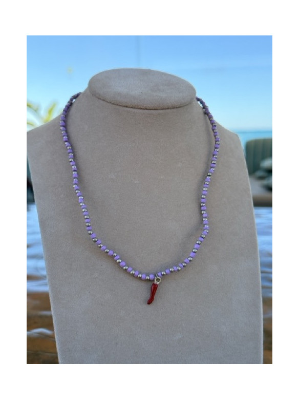 COLLANA PERLINE ECORNO LAPILLI