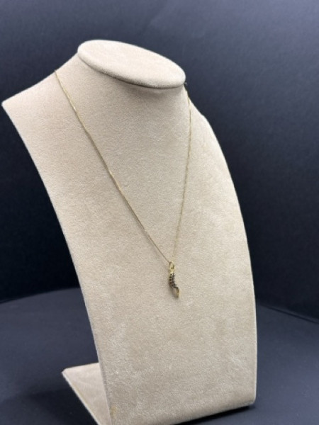 COLLANA CORNO ZIRCONI BLU CONFUORTO
