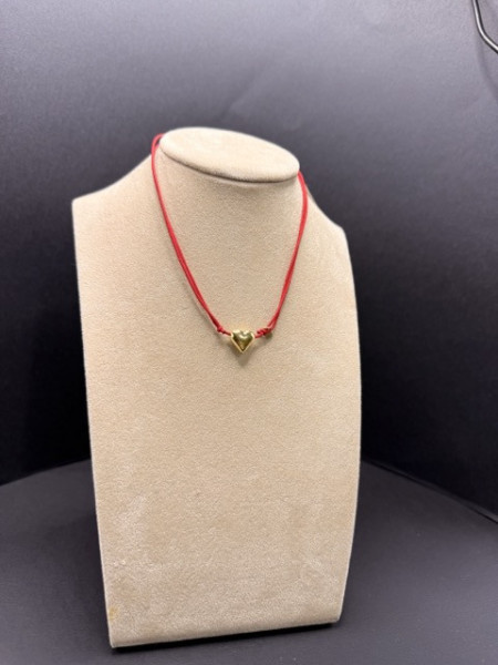 COLLANA CORDONCINO CUORE ARGENTO LAPILLI