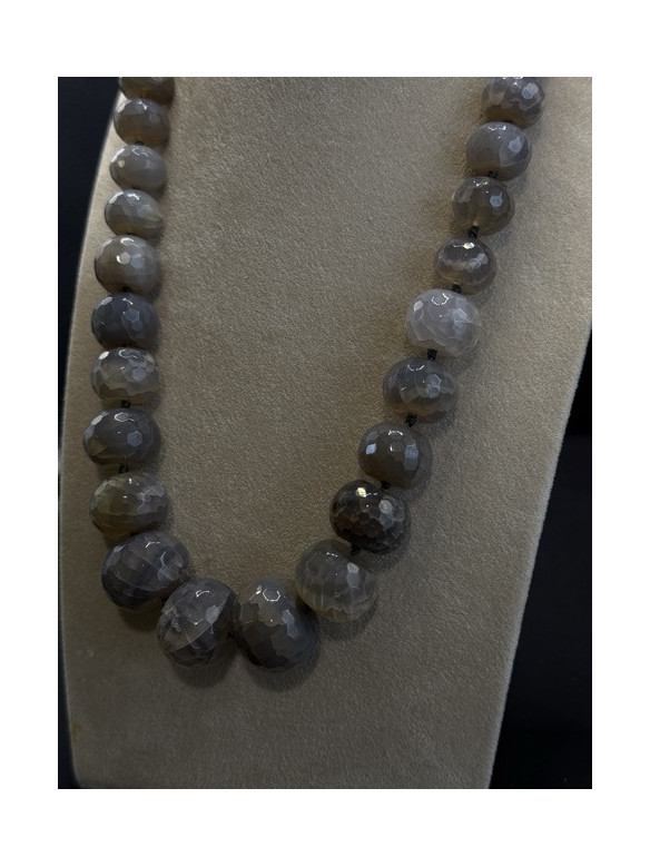 COLLANA PIETRA CRESCENTE GRIGIA CONFUORTO