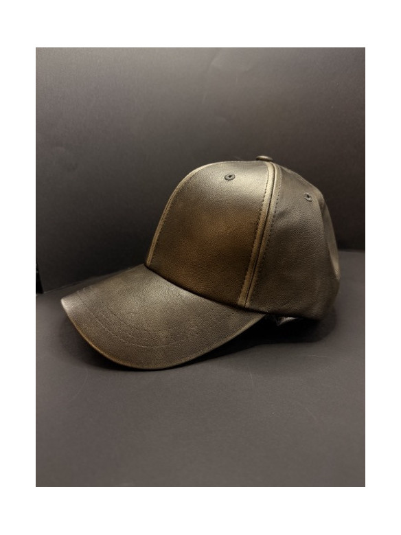 CAPPELLO VISIERA ECOPELLE BASILE