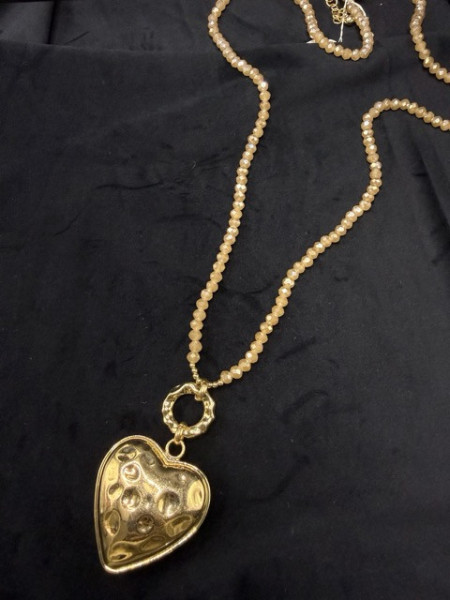 COLLANA CRISTALLI CIPRIA E CUORE VALIOSO