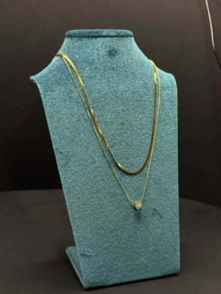 COLLANA DUE FILI CON PUNTO LUCE VALIOSO