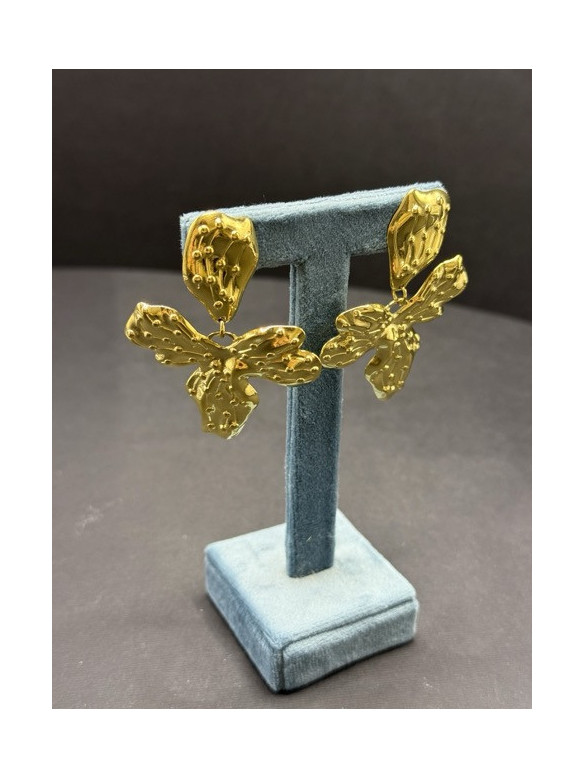 ORECCHINI ORO FOGLIA PENDENTE VALIOSO