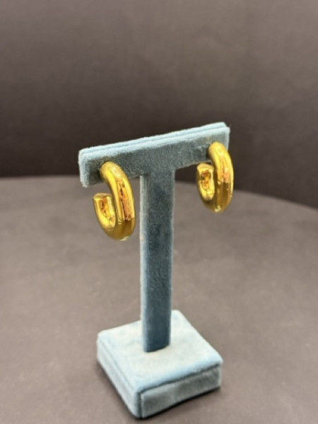 ORECCHINI ORO SEMICERCHI LISCI VALIOSO