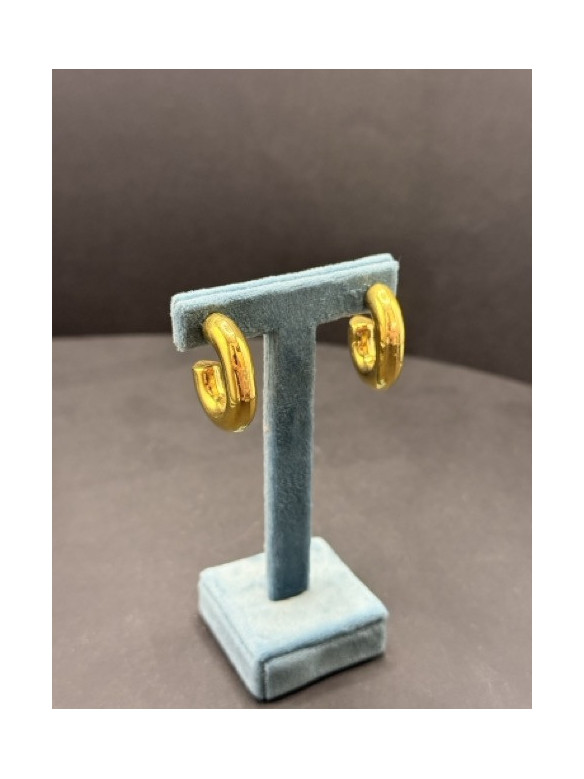 ORECCHINI ORO SEMICERCHI LISCI VALIOSO