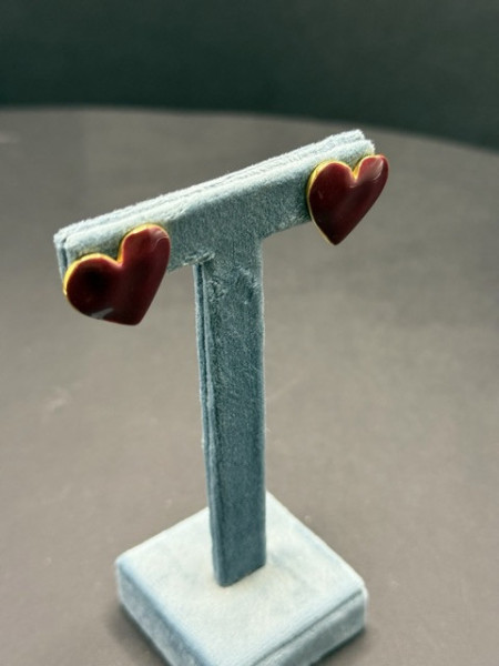 ORECCHINI LOBO CUORE SMALTATI VALIOSO