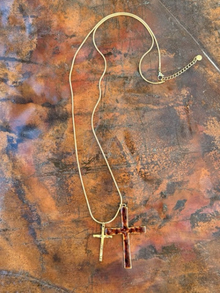 COLLANA DOPPIA CROCE VALIOSO