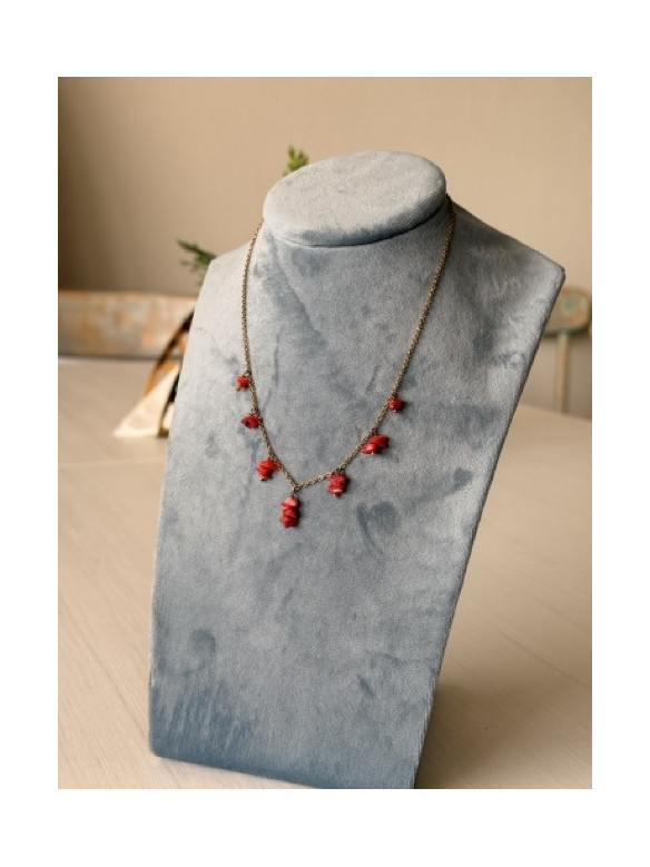 COLLANA GIROCOLLO CORALLO LAPILLI