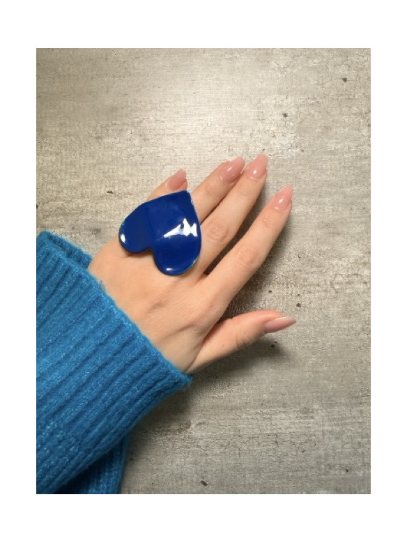 ANELLO CUORE SMALTATO VALIOSO